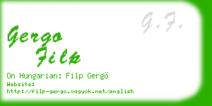 gergo filp business card
